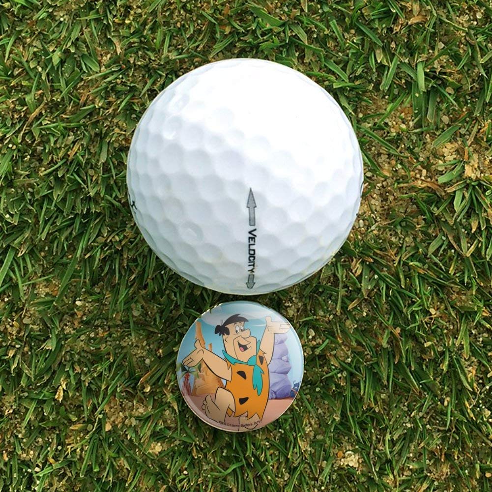 Graphics & More The Flintstones Fred Character Golf Hat Clip With Magnetic Ball Marker