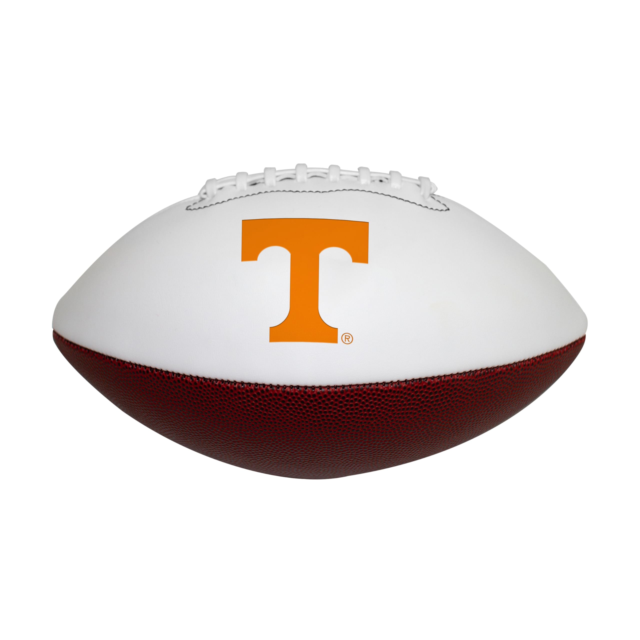 Logo Brands NCAA Tennessee Volunteers Official Size Autograph Football - Smooth White Panel for Nil Signatures, Display, or Nil 