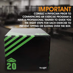 Yes4All 3 In 1 Foam Plyometric Jump Box Jump Training & Conditioning-Plyo Jump Box For Jump Training Fitness Workout Exercise, G