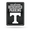 Rico Industries NCAA Tennessee Volunteers Metal Parking Sign 8.5 x 11 Carbon Fiber Metal Parking Sign - Great for Man Cave, Bed 