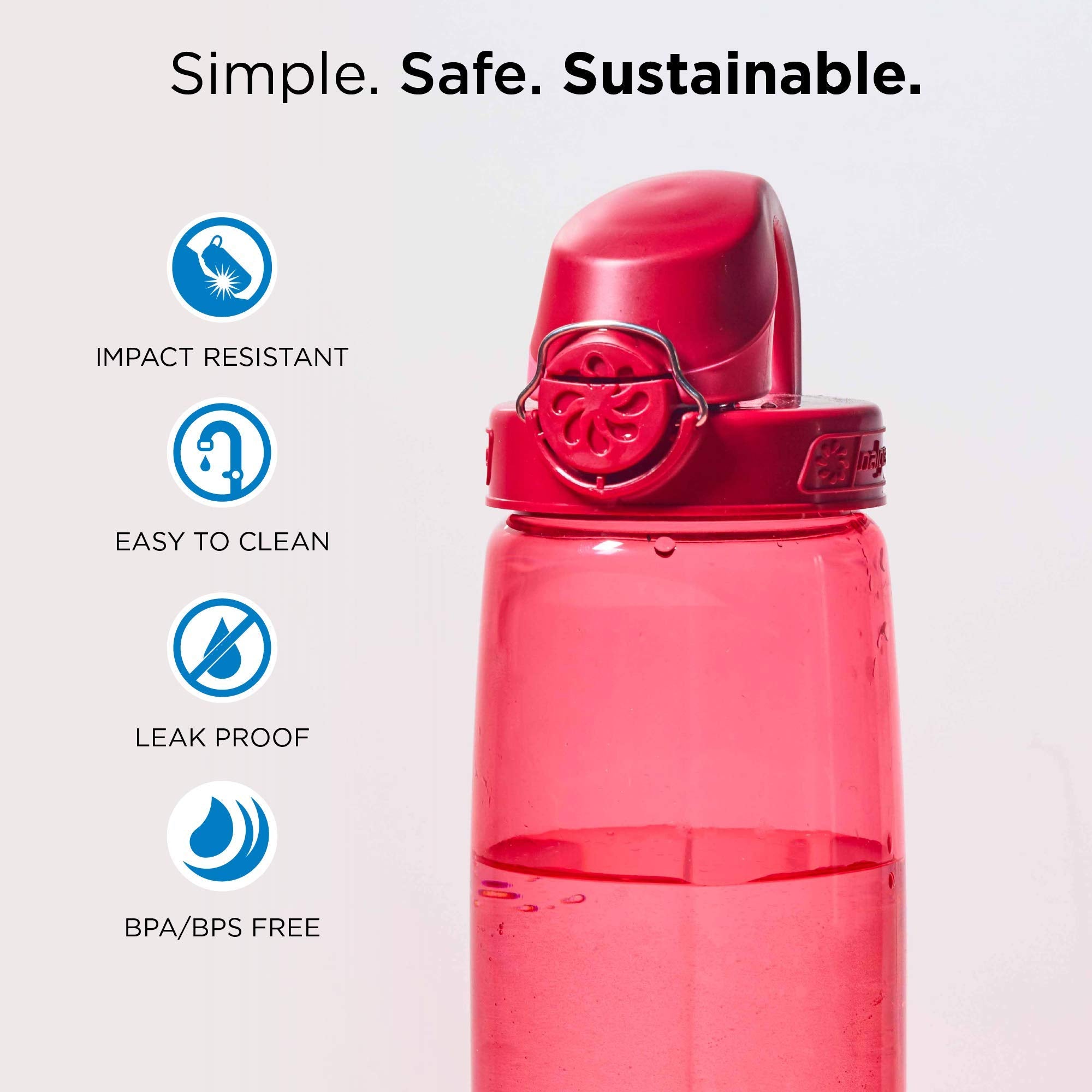 Nalgene On The Fly Bottle Replacement Lid (Red/Red) ,22Oz