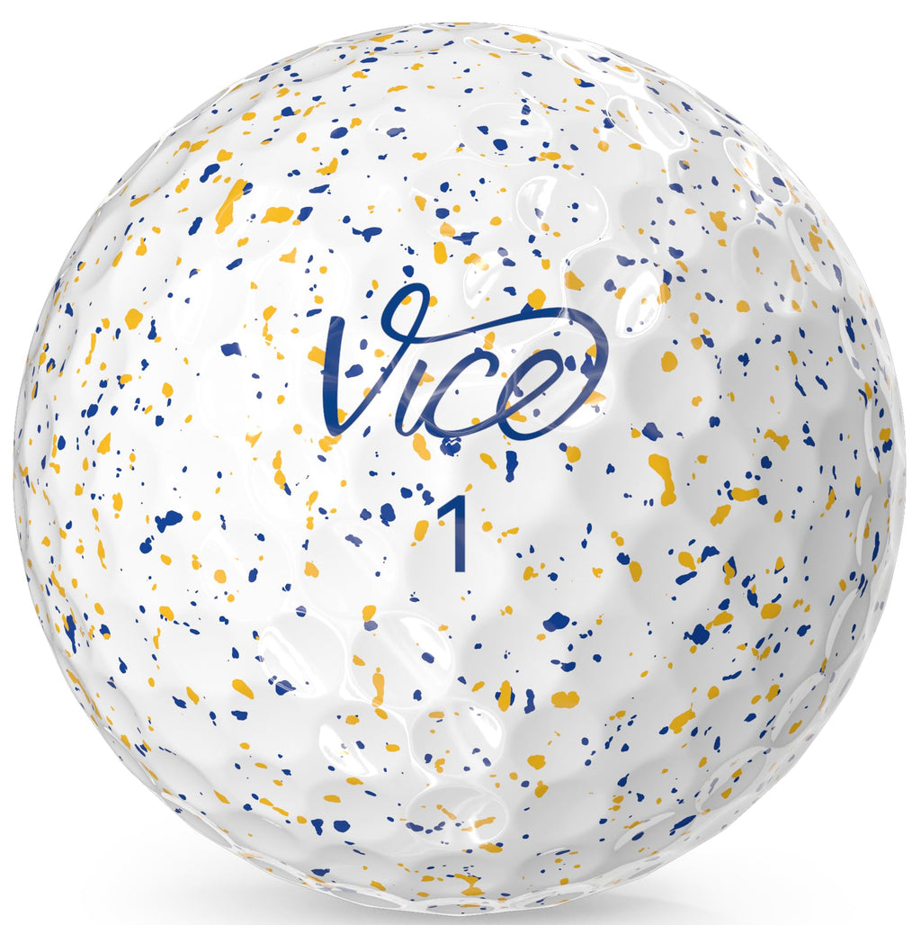 Vice Pro Plus Golf Balls (2025 Model) (Navy/Orange Drip)