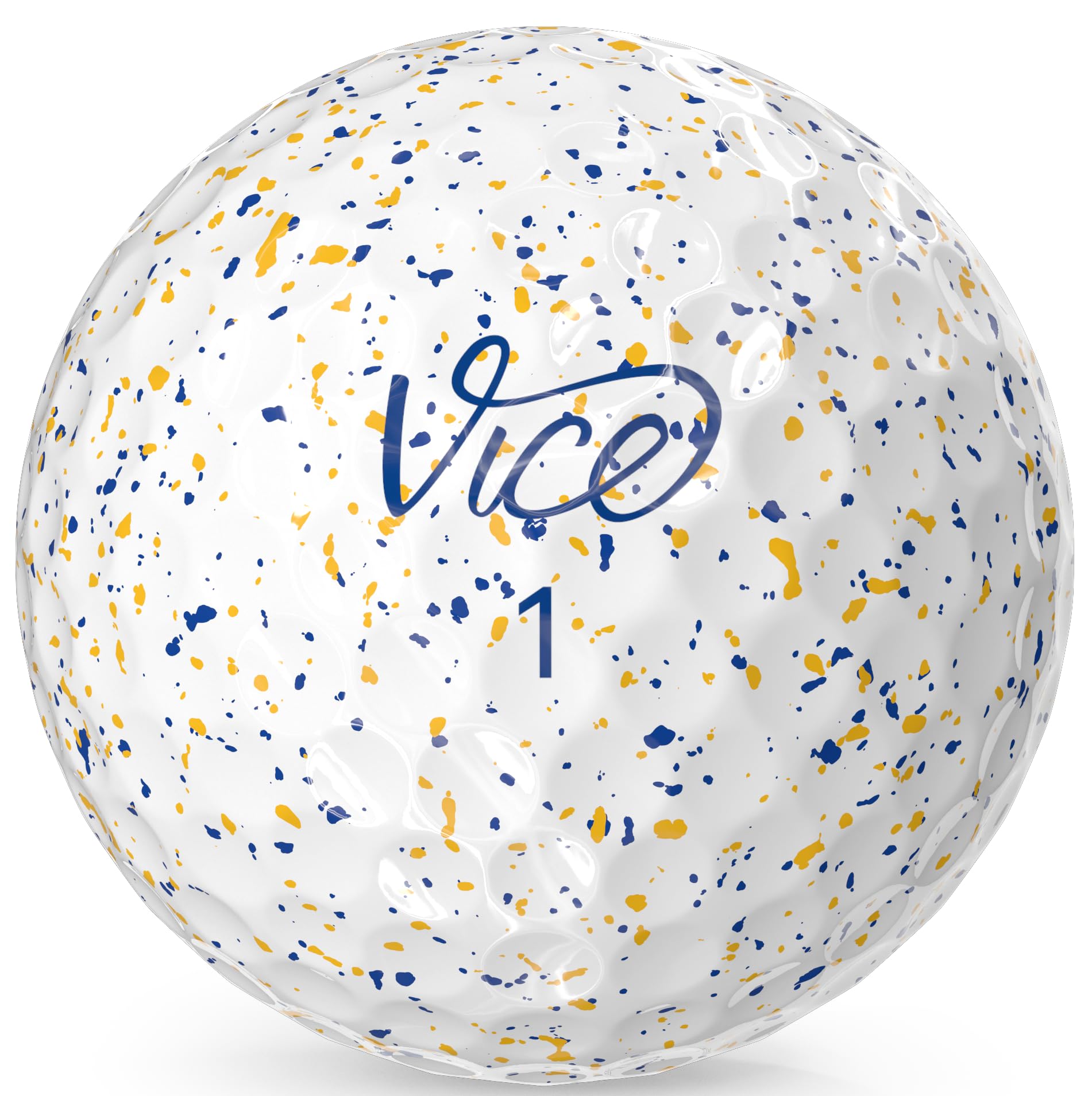 Vice Pro Plus Golf Balls (2025 Model) (Navy/Orange Drip)