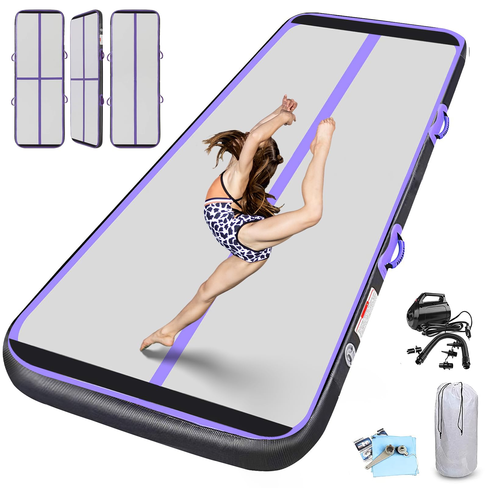 Inflatable Gymnastics Air Mat Track Air Gymnastics Track Mat Yoga Floor Cheerleading Landing Taekwondo Training Kungfu Exercise 