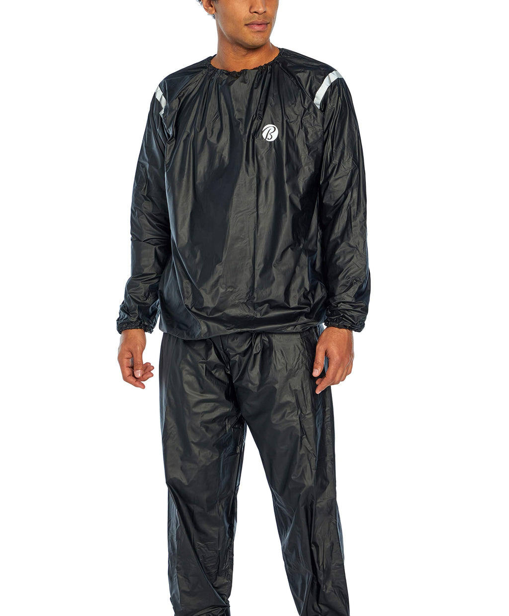 Bally Total Fitness Mens Sauna Suit, Black, Large-X-Large