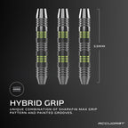 Accudart Steel Tip Dart Set 3.0 - Gunmetal Finish Steel Barrel - Hybrid Grip - Polycarbonate Shafts - Standard Shape Flights - D