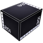 Balancefrom 3 In 1 20 Inch 24 Inch 30 Inch Foam Plyometric Box Jumping Exercise Jumping Trainer, Black & White, 16-Pound