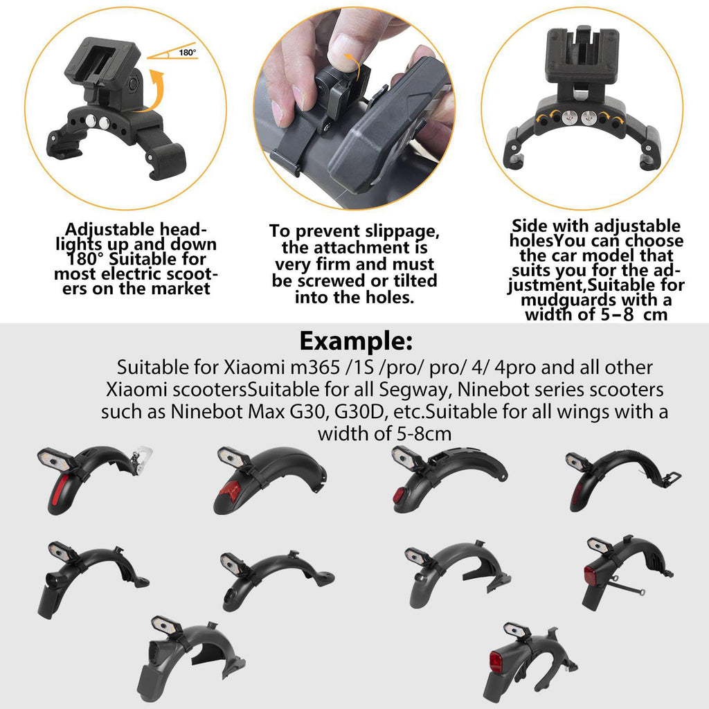 Ruishika E Scooter Turn Signal,Scooter Bike Turn Signal/Blinker/Tail Light With Remote Control Compatible With Xiaomi M365/Pro2/