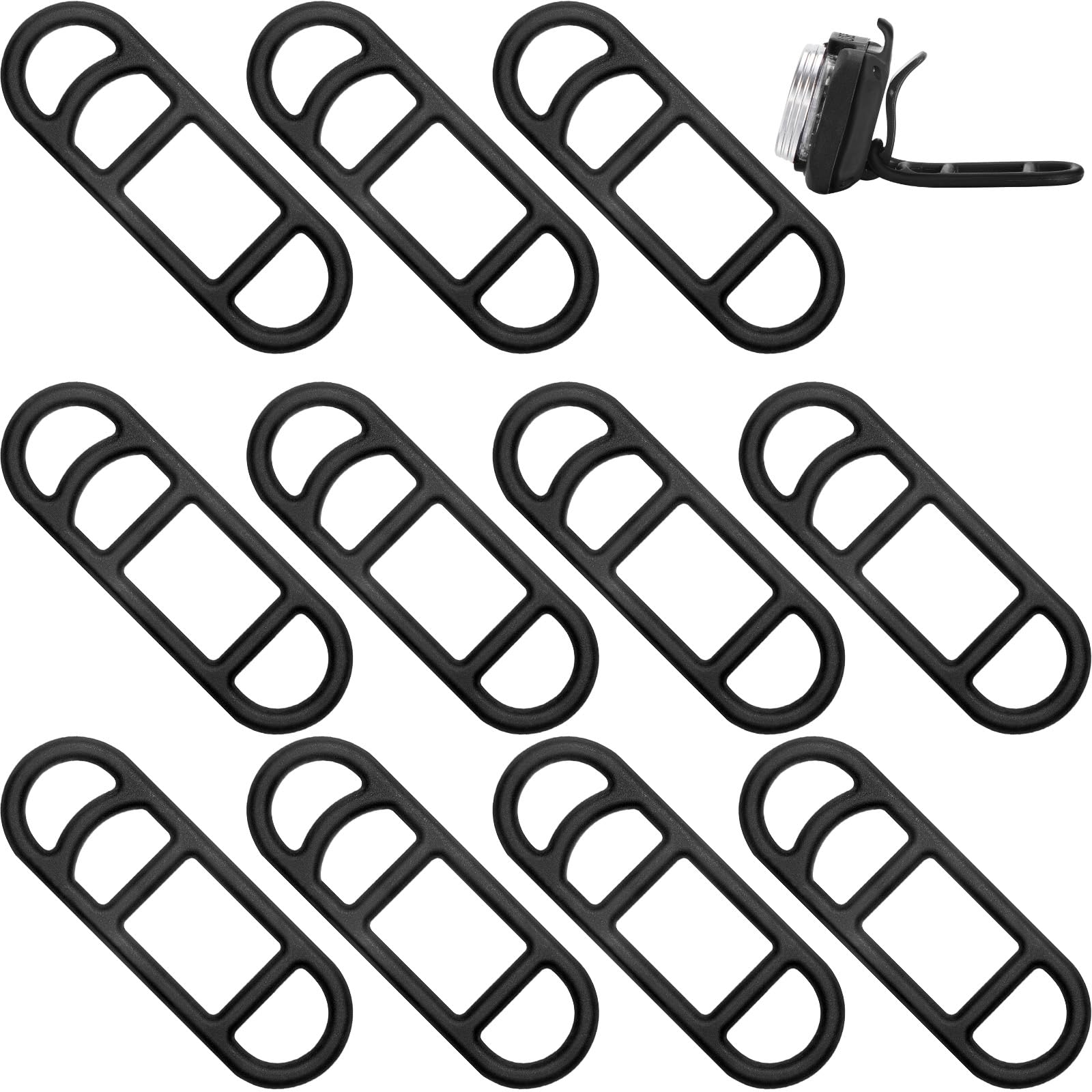 12 Pcs Bike Rubber Straps Bike Light Mount Bicycle Light Band Bicycle Silicone Band for Flashlight Cell Phones Speaker Holder Ha