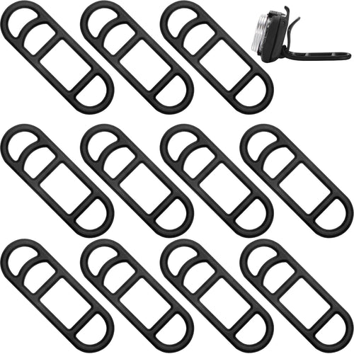 12 Pcs Bike Rubber Straps Bike Light Mount Bicycle Light Band Bicycle Silicone Band for Flashlight Cell Phones Speaker Holder Ha