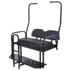 Kuafu Black Rear Flip Back Seat Compatible With 1982-2000.5 Club Car Ds Model Golf Cart 1102 Lbs Weight Capacity Heavy Duty Stee