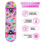 Nattork Skateboards 31 Inch Cute Complete Skateboard Wood 9 Layer Canadian Maple Trick Skate Boards for Boys Girls Youth Teens B