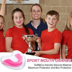 Bbto 6 Pieces Sports Mouth Guard For Kids, Athletic Mouthguard For Boxing Football Hockey Karate Basketball(White, Red, Pink, Cl