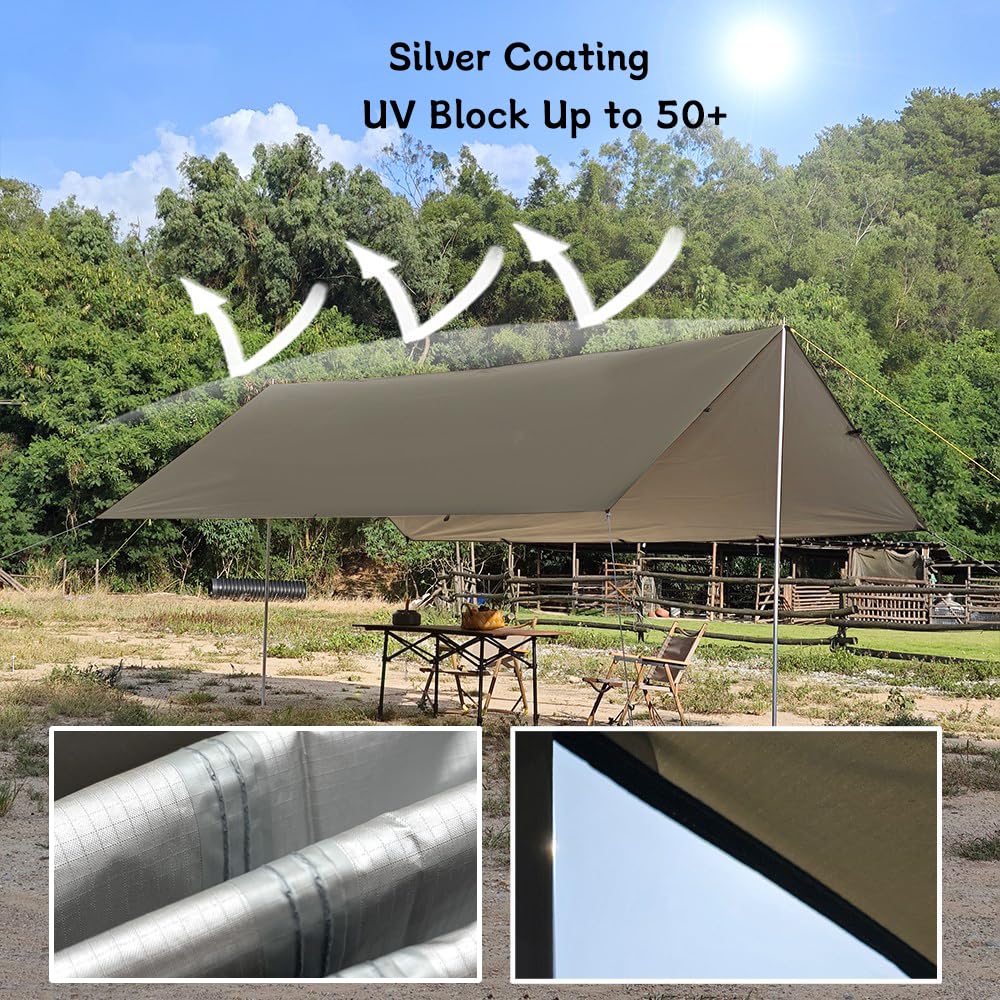 Top Lander Car Awning Camping Suv Sun Shelter Waterproof Universal Tent Canopy Anti-Uv For Van Campervan Caravan Truck Vehicle (
