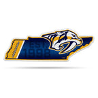 Rico Industries Nhl Nashville Predators State Shape Shape Cut Pennant - Home And Living Room D  Cor - Soft Felt Ez To Hang
