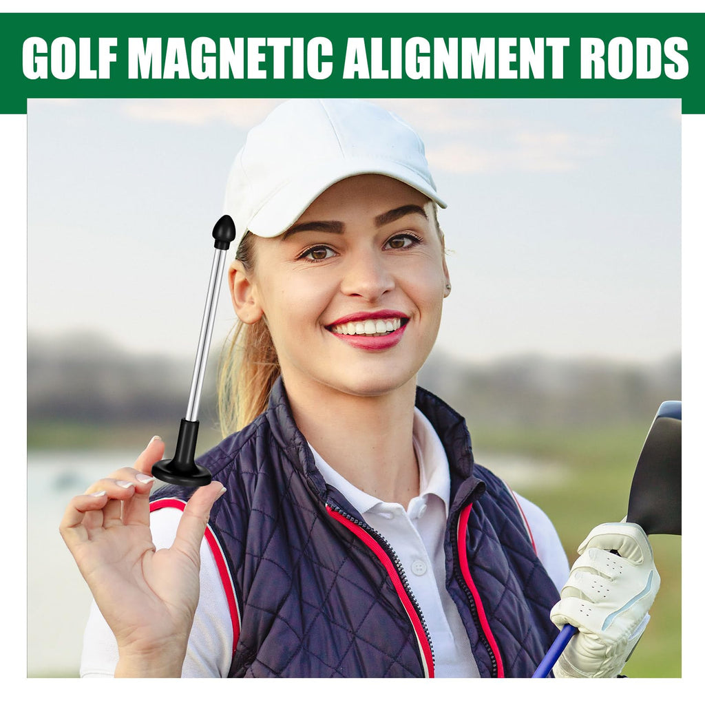 2 Pcs Golf Alignment Sticks Magnetic Golf Alignment Rods Golf Club Lie Angle Tool Plastic Golf Swing Training Aid 2 Section Retr