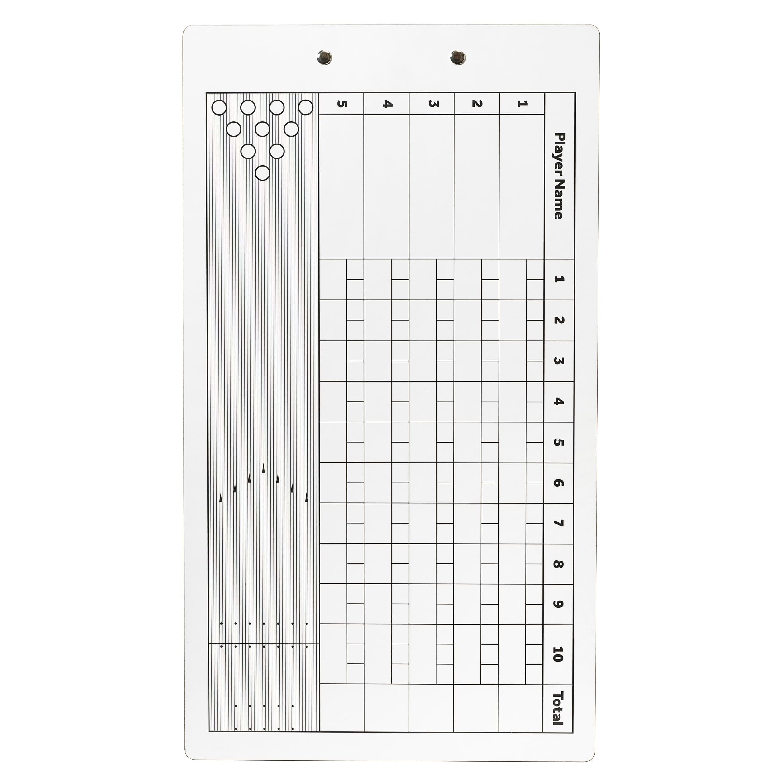 Murray Sporting Goods Dry Erase Coaches Clipboard | Double-Sided Dry Erase White Board (Bowling)