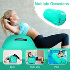 Vofitny Inflatable Gymnastics Air Mat Tumbling Track With Air Barrel Octagon Mat With Pump For Home/Gym