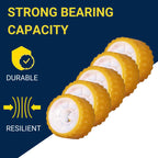 Tie Down Engineering 86144 5'''' Pvc Ribbed Wobble Roller Kit 4-Pk, Yellow, Standard