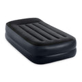 Intex Raised Airbed Mattress With Built-In Pump, Dura-Beam Plus Pillow, Twin - Portable Inflatable Luxury Blow-Up Bed For Adults