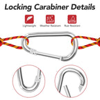 Zalava 24Pc Aluminum Carabiner Clip D Ring, 24Pc Keychain Clips Spring Snap Hook,Small Carabiners Set For Outdoor Camping Fishin