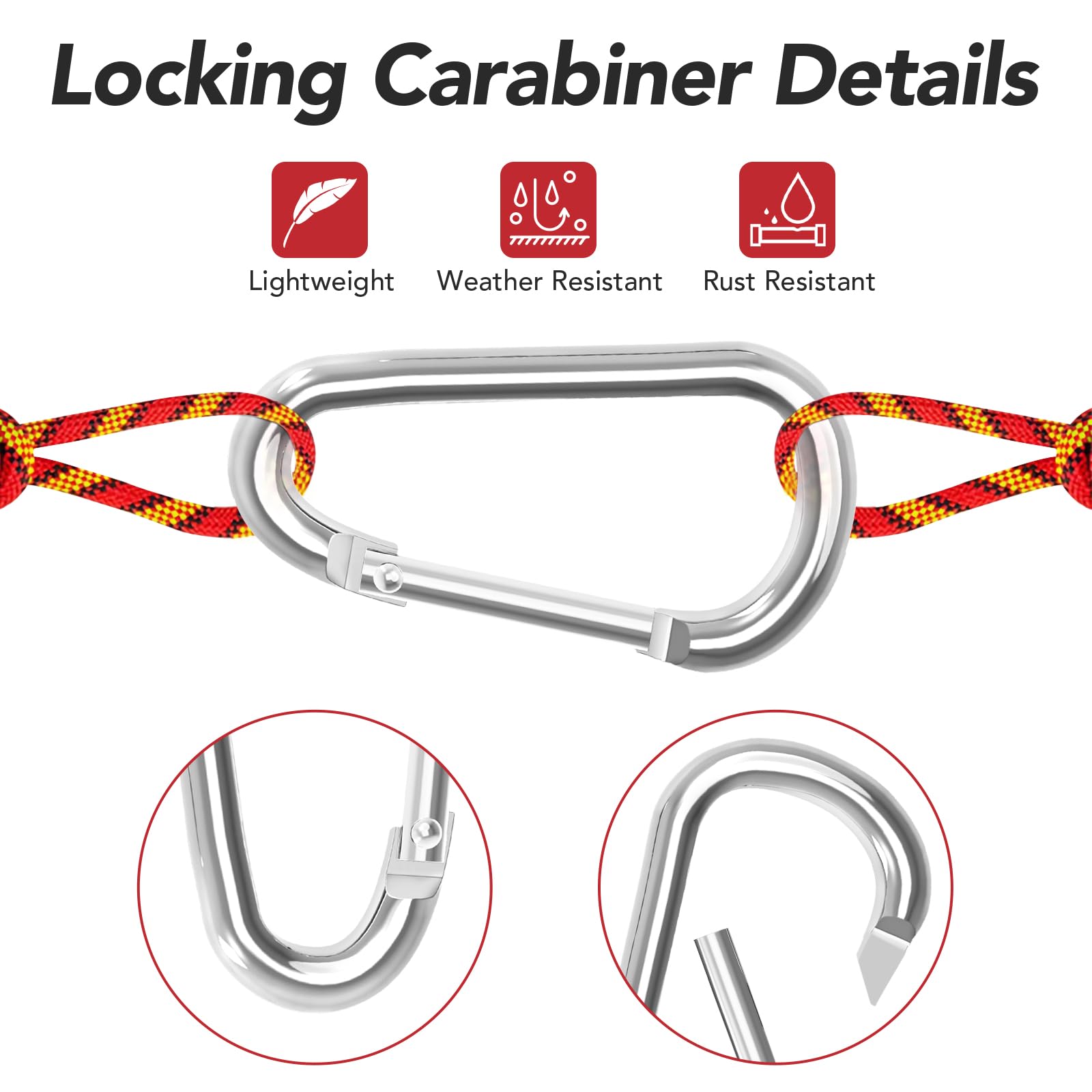 Zalava 24Pc Aluminum Carabiner Clip D Ring, 24Pc Keychain Clips Spring Snap Hook,Small Carabiners Set For Outdoor Camping Fishin