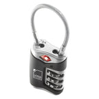 Lewis N. Clark Tsa Approved Luggage Lock + Steel Cable For Suitcase, Carry On, Backpack, Laptop Bag + Purse, Perfect For Airport