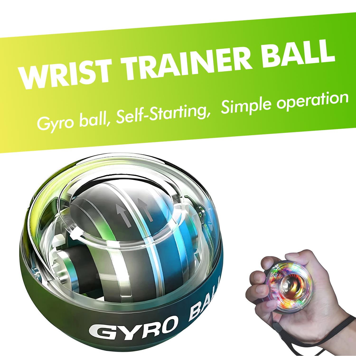 Hand Trainer Kit 8 Pack,Finger Trainer,Gyroscopic Ball, Anti Stress Ball,Grip Trainer With Counter,Finger Stretcher,Hand Grip St