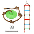 RedSwing Rope Ladder and Pro 3-in-1 Disc Swing Seat Combo, Climbing Ladders for Swingset, Hanging Rope Ladder with Strap and Sna
