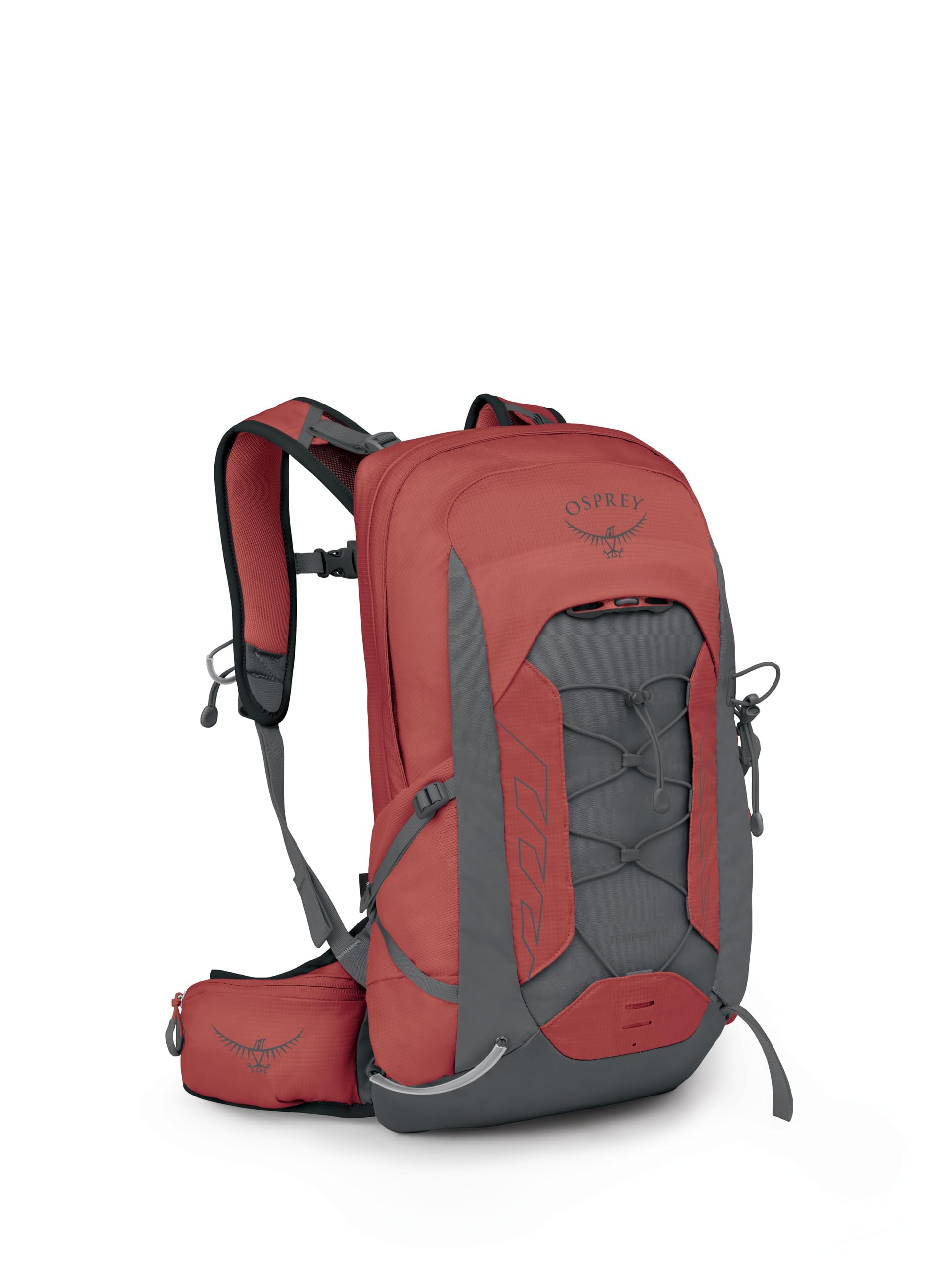 Osprey Tempest 11L Womens Lightweight Hiking Backpack - Small Daypack for Travel & Camping, Red Pampas/Coal Grey
