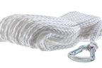 Attwood 11714-2 Hollow Braided Polypropylene Anchor Line 1/4'' X 50', White