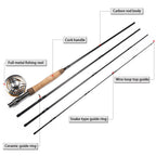 Sougayilang Fly Fishing Rod Reel Combo With Lightweight Portable Rod And Cnc-Machined Aluminum Alloy Reel, Complete Starter Pack