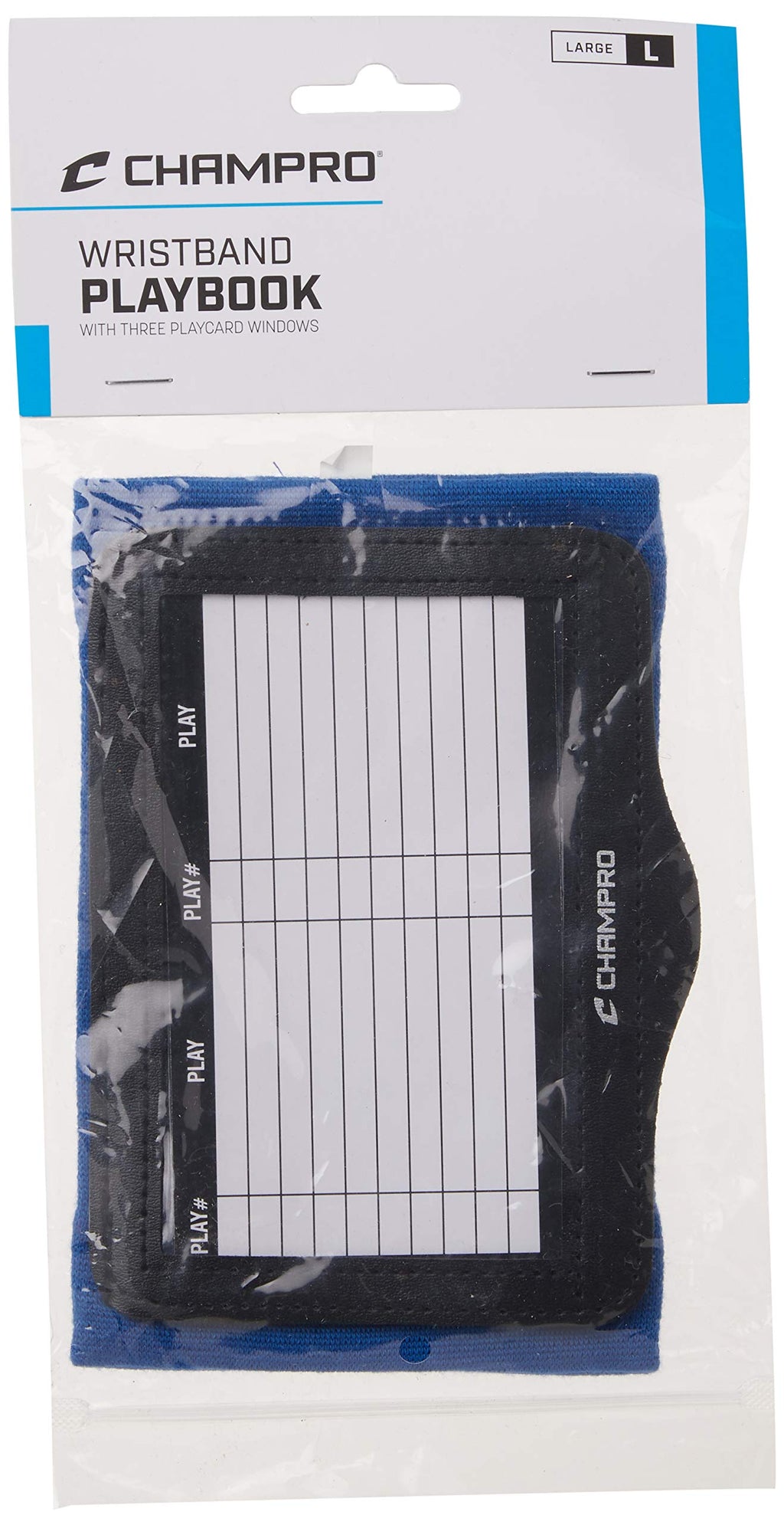 Champro Triple Wristband Playbook, Youth, Royal