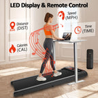 Maicifi Walking Pad Treadmill With Incline - Under Desk Treadmill 2.5Hp Low Noise,Portable Treadmills For Home, 2 In 1 Folding,