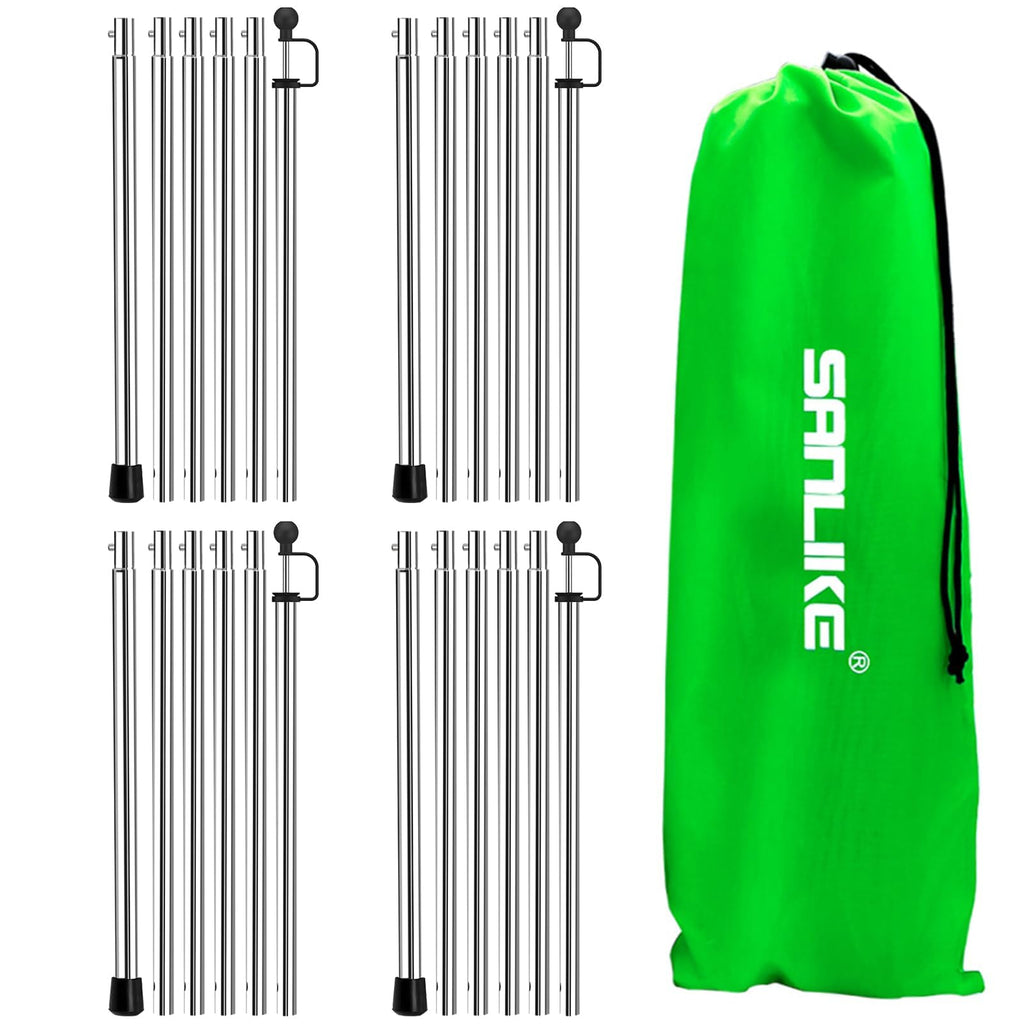 San Like Tent Poles For Tarp, 90 In Tarp Poles Set Of 4, Tent Poles Replacement, Telescoping Pole, Canopy Poles, Camping Poles F