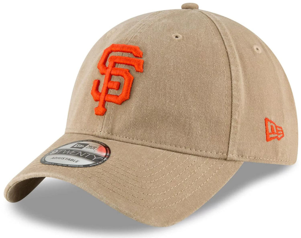 New Era Mlb Khaki Core Classic 9Twenty Adjustable Hat Cap One Size Fits All (San Francisco Giants Khaki)