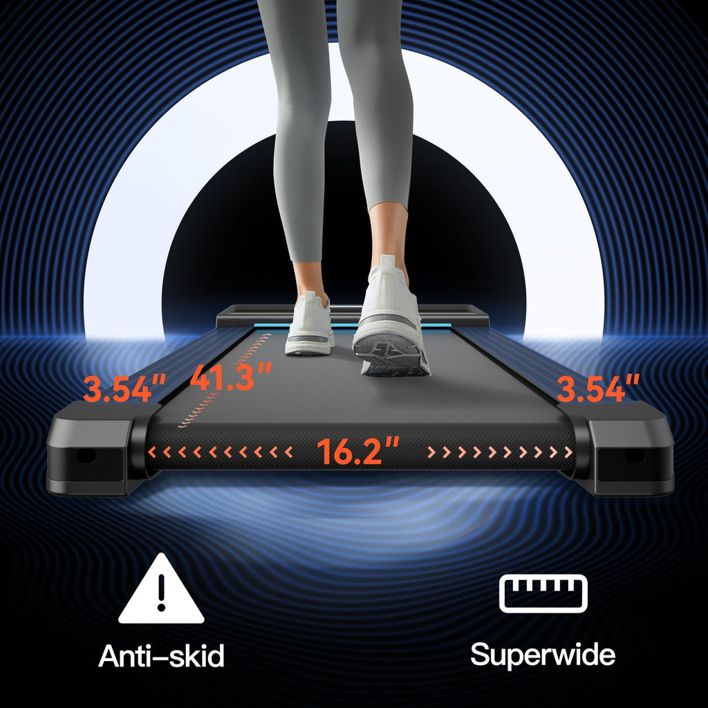 Umay Walking Pad With Incline, Led Light Under Desk Treadmill For Home Office, 2.5 Hp Quiet Portable Walking Treadmills With Rem