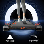 Umay Walking Pad With Incline, Led Light Under Desk Treadmill For Home Office, 2.5 Hp Quiet Portable Walking Treadmills With Rem