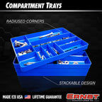 Ernst Tool Garage Organizer Tray, Green, 10-Compartments