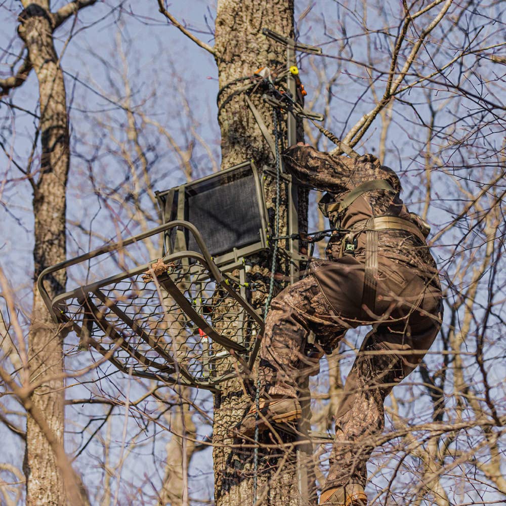 Summit Treestands Ledge Xt Hang-On Tree Stand | Lightweight | Folding Comfort-Mesh Seat (Su82117),Black