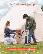 Vevor Inflatable Tents For Camping, 4-6 Person Easy Setup Blow Up Tent With Hand Pump, 300D Oxford 4 Season Glamping Tent With S