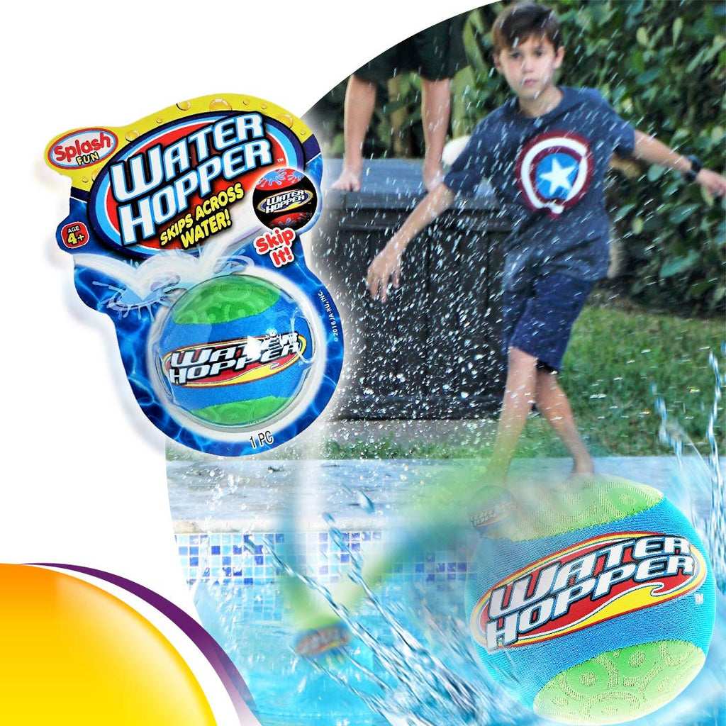 Ja-Ru Water Hopper Ball Toy Pack (1 Pack Assorted) Bouncing Water Skip Ball. Water Balls For Pool And For Beach Game. Squishy Sk