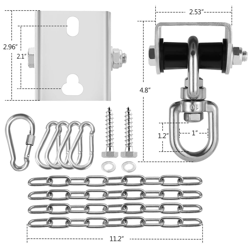 Eapele Heavy Bag Hangers Brackets For Wood Beam, Come With Heavy Bag Swivel Chain
