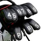 Big Teeth Golf Hybrid Iron Head Cover 9Pcs Hybrid Head Covers Set Long Hybrid Iron Covers, Golf Club Covers W/Big No. For Clevel