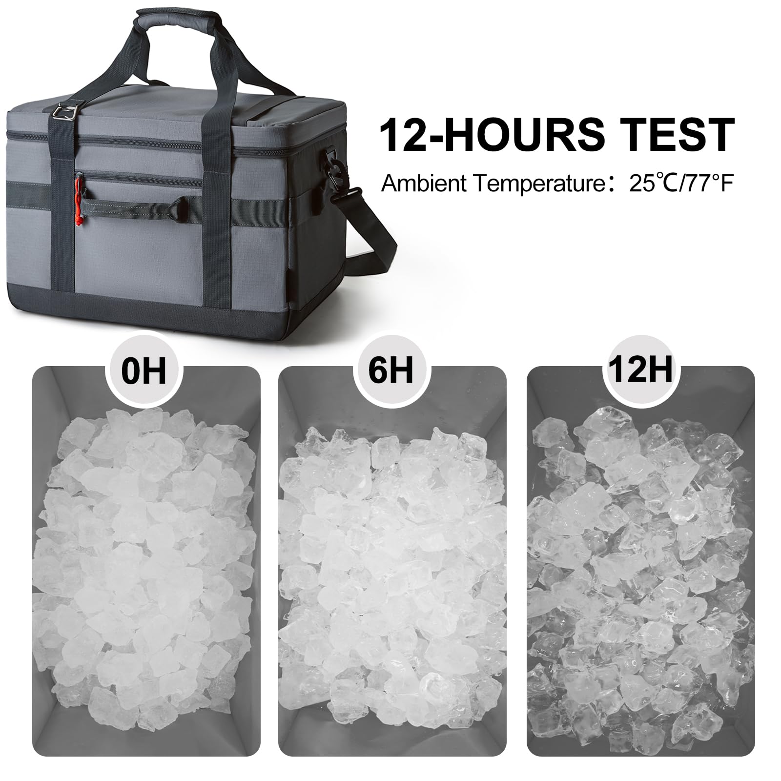 Tourit Cooler Bag 48-Can Insulated Soft Cooler Large Collapsible Cooler Bag 32L Lunch Coolers For Picnic, Beach, Work, Trip, Gre