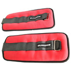 Signature Fitness Fully Adjustable Ankle Wrist Arm Leg Weights, 5 lbs each (10-lb pair), Red
