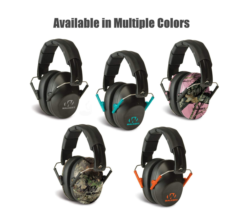 Walker'S Passive Folding Muff, Black And Orange