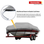 Seamander Waterproof Boat Cover, Solution-Dyed Yarn Marine Grade Cover Fits 16' To 18.5' Ft Bass, V-Hull, Tri-Hull, Fish & Ski,