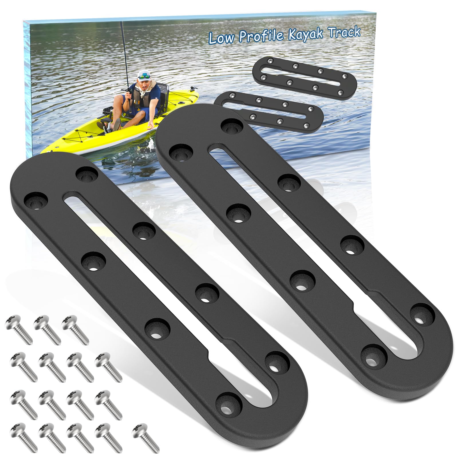 Botepon 7 Kayak Track For Kayak Fishing, Kayak Rail, Kayak Accessories Mount Track, Kayak Gear Track For Fishing Rod Holder, Fis