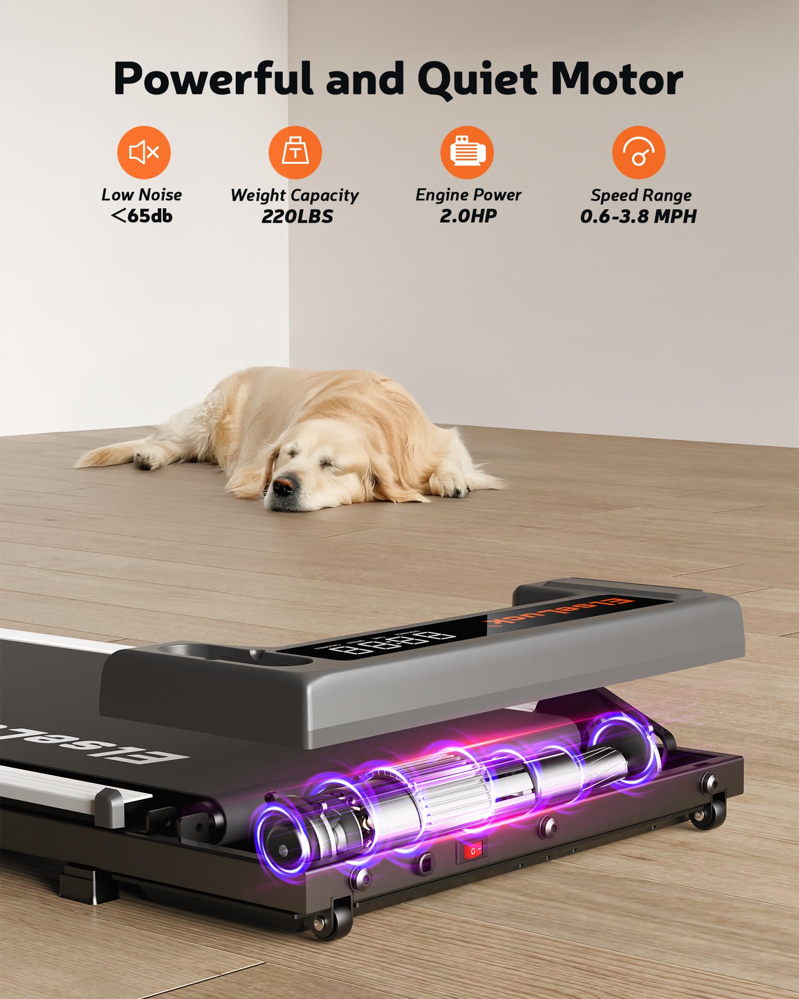 Walking Pad Treadmill, Under Desk Treadmill For Home And Office With Remote Control, Portable 2.5 Hp Walking Jogging Running Mac